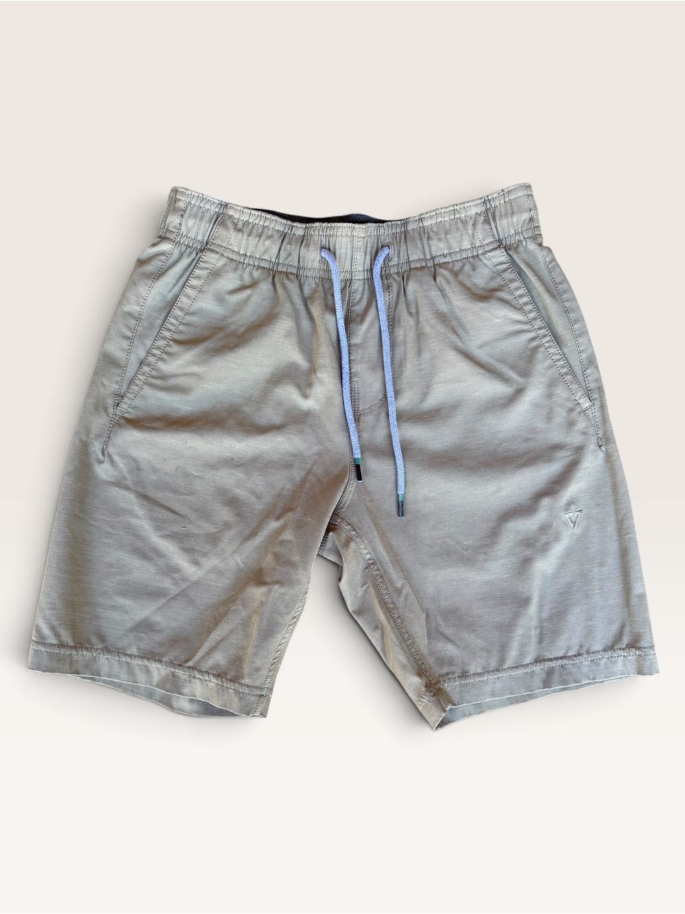 VISSLA Boys Light Gray Drawstring Shorts